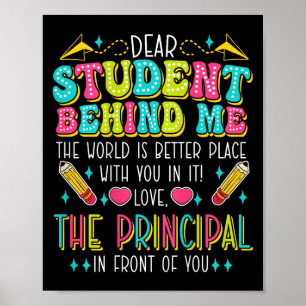 Affiche Cher étudiant derrière moi Principal Motivational