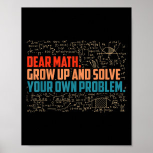 Affiche Cher Math Augmente Des Maths Drôle Dire