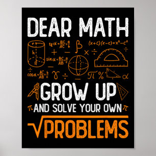 Affiche Cher Math Augmente Et Résoudre Vos Propres Problèm