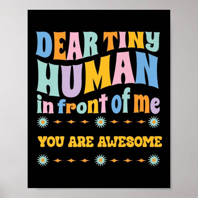 Affiche _Cher Minuscule Homme Devant Moi Citations De Prof (Devant)