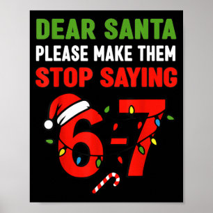 Affiche Cher Père Noël 67 Drôle de Noël Six Sept 6-7 Homme
