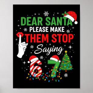 Affiche Cher Père Noël 67 Funny Noël Six Sept Meme Hommes