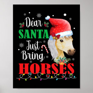 Affiche Cher Père Noël Apporte Juste Cheval Drôle Cheval d