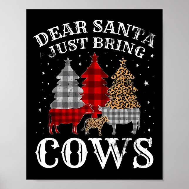 Affiche Cher Père Noël Apporte juste des vaches Buffalo de (Devant)