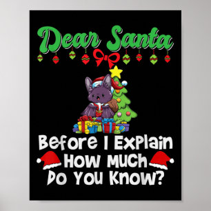 Affiche Cher Père Noël Avant D'Expliquer Combien Vous Save