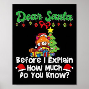 Affiche Cher Père Noël Avant D'Expliquer Combien Vous Save