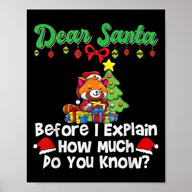 Affiche Cher Père Noël Avant D'Expliquer Combien Vous Save (Devant)