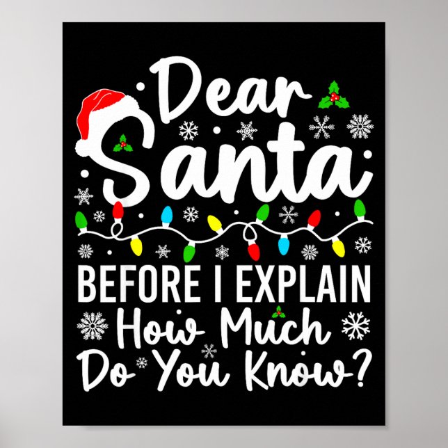 Affiche Cher Père Noël avant que j'explique combien savez- (Devant)