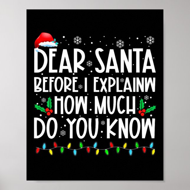 Affiche Cher Père Noël avant que j'explique combien savez- (Devant)