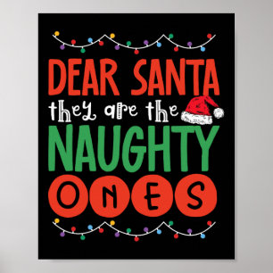 Affiche Cher Père Noël, Ce Sont Les Mauvais Et Mauvais Chr