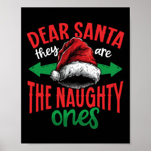 Affiche Cher Père Noël, Ce Sont Les Mauvais Et Mauvais Chr