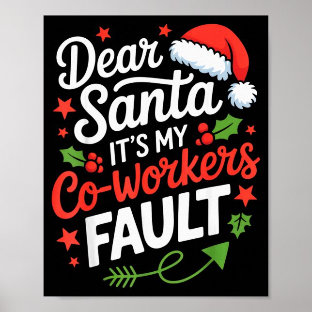 Affiche Cher Père Noël C'est La Faute De Mes Collègues Drô (Devant)