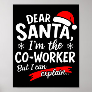 Affiche Cher Père Noël C'est La Faute De Mon Collègue Si J