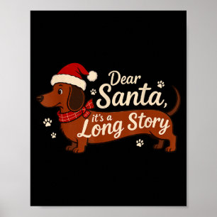 Affiche Cher Père Noël C'est Une Longue Histoire Noël Dach