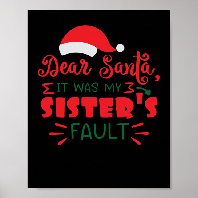 Affiche Cher Père Noël c'était la faute de ma soeur (Devant)