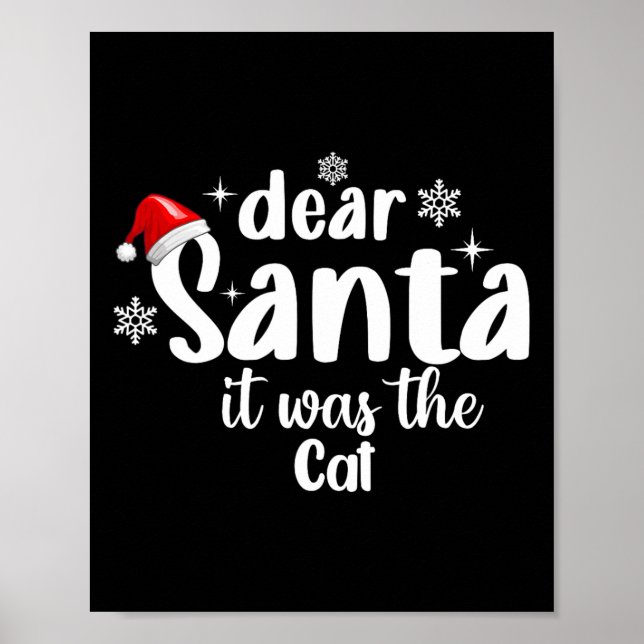 Affiche Cher Père Noël, C'Était Le Chat Noël Drôle (Devant)