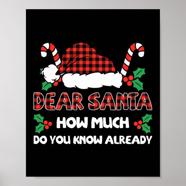 Affiche Cher Père Noël, Combien Connaissez-Vous Déjà Noël  (Devant)