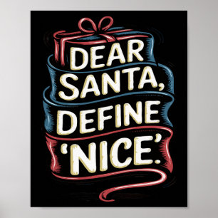 Affiche Cher Père Noël Définir Nice Noël