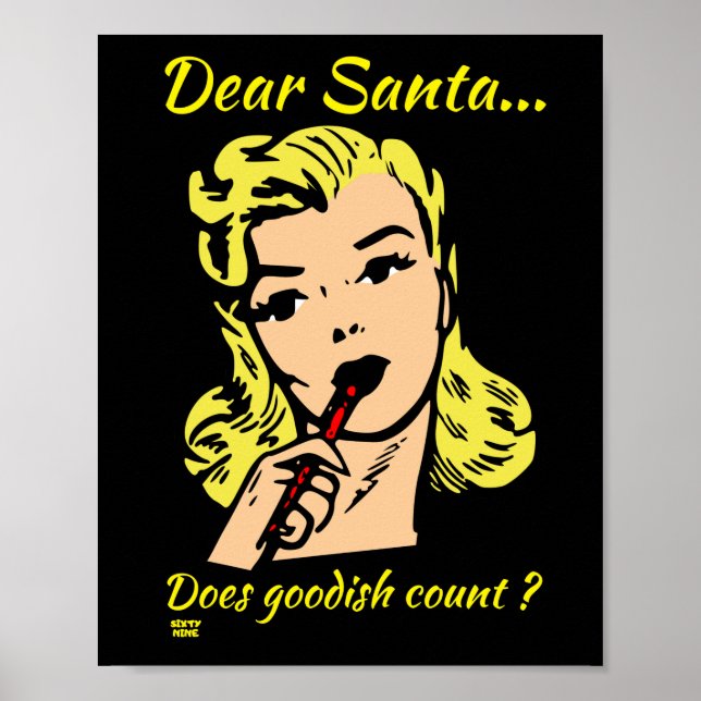AFFICHE CHER PÈRE NOËL.. GOODISH COMPTE-T-IL ? (Devant)