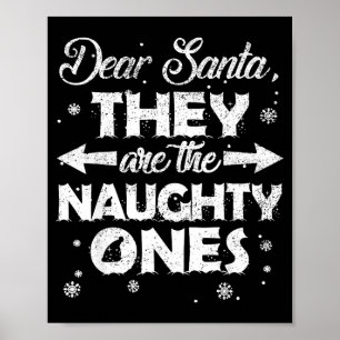 Affiche Cher Père Noël Ils Sont Les Vilains Noël Fam