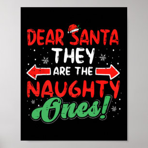 Affiche Cher Père Noël Ils Sont Vilains Noël Xmas Hommes W