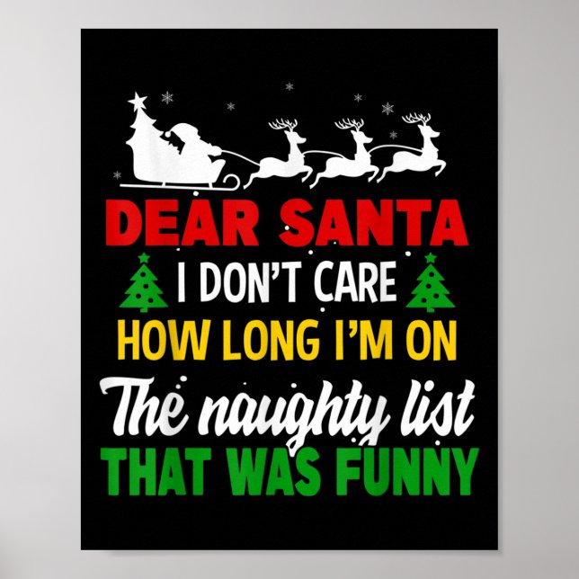 Affiche Cher Père Noël, je me fiche du temps que je passe  (Devant)