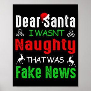 Affiche Cher Père Noël Je n'étais pas vilain C'était de fa