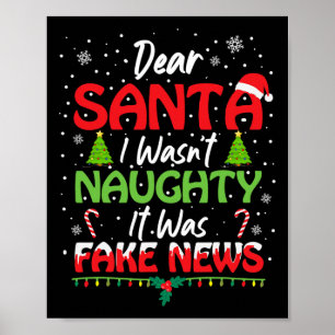 Affiche Cher Père Noël Je n'étais pas vilain c'était de fa