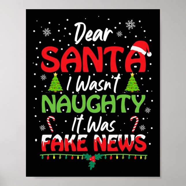 Affiche Cher Père Noël Je n'étais pas vilain C'était de fa (Devant)