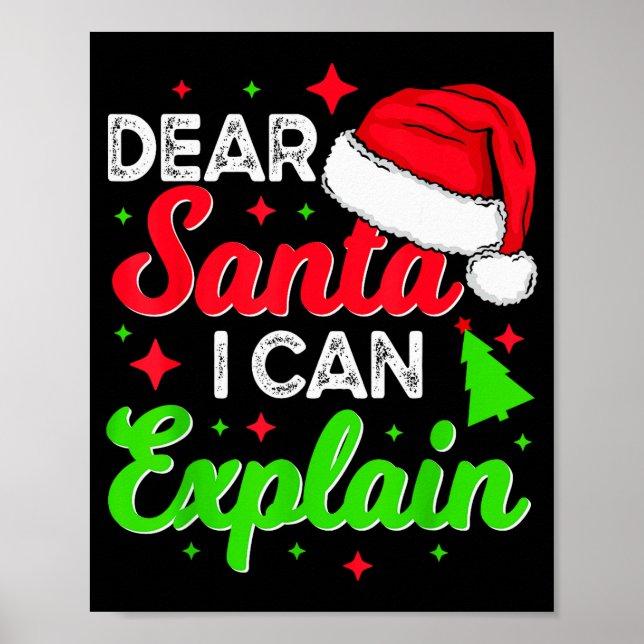 Affiche Cher Père Noël, je peux expliquer drôle de blague  (Devant)