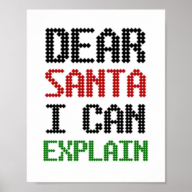 Affiche Cher Père Noël, je peux vous expliquer Christmas N (Devant)