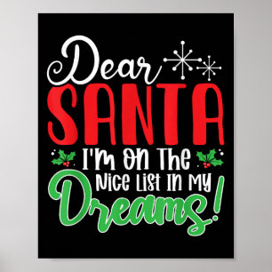 Affiche Cher Père Noël, je suis sur la liste des gentils d