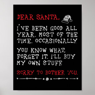 Affiche Cher Père Noël, je vais acheter ma propre lettre à