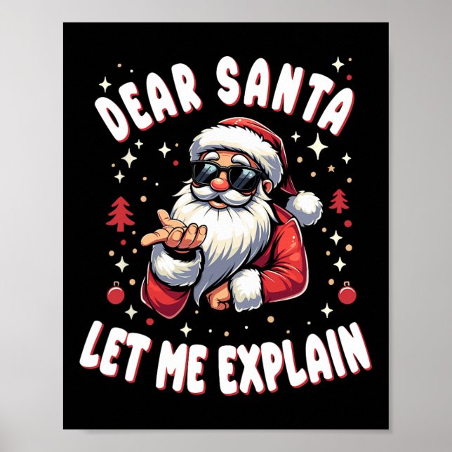 Affiche Cher Père Noël Laissez-moi expliquer Noël Pajama F (Devant)