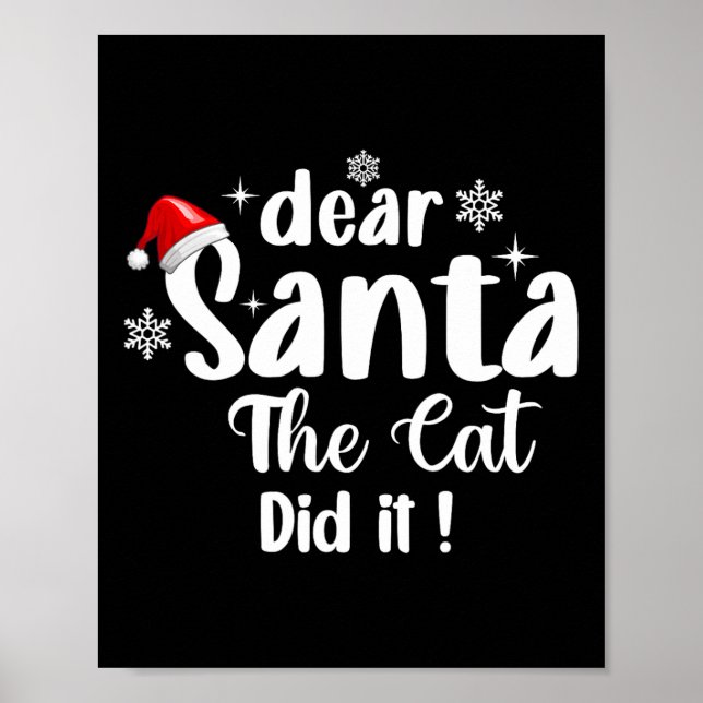 Affiche Cher Père Noël Le Chat L'A Fait Drôle Noël (Devant)
