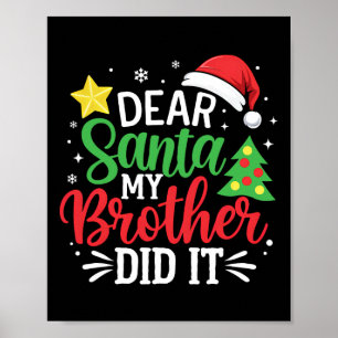 Affiche Cher Père Noël Mon Frère L'A Fait Noël Ados de fam