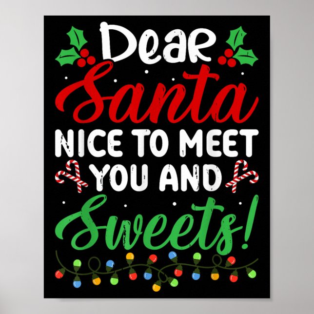 Affiche Cher Père Noël Ravi De Vous Rencontrer Et De Vous  (Devant)