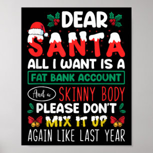 Affiche Cher Père Noël, Tout Ce Que Je Veux, C'Est Un Comp