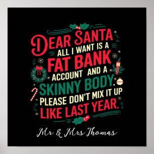 Affiche Cher Père Noël Tout ce que je veux c'est un Compte