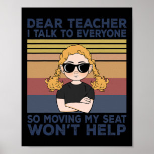 Affiche Cher Professeur, Je Parle À Tout Le Monde Qui Dépl