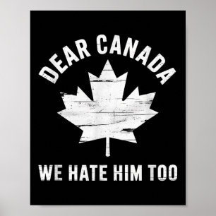 Affiche Cher protestation politique anti-Trump du Canada N