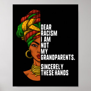 Affiche Cher Racisme Je Ne Suis Pas Mes Grands-Parents Fem