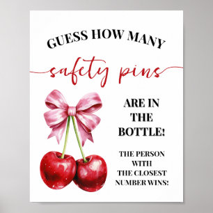 Affiche Chercher combien de broches de sécurité Baby showe