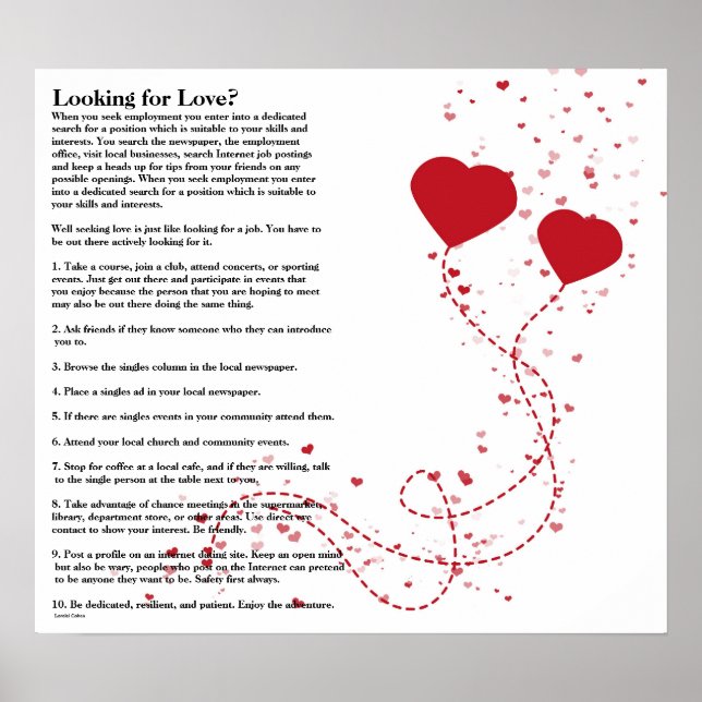 Affiche Chercher L'Amour (Devant)