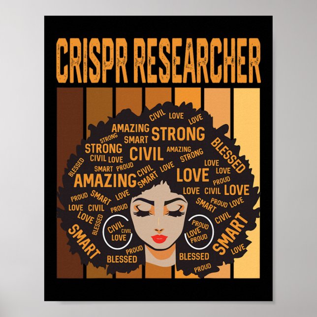 Affiche Chercheur Crispr Puissant Mois de l'histoire des N (Devant)
