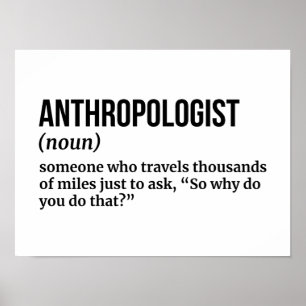 Affiche Chercheur culturel - Anthropologie amusante