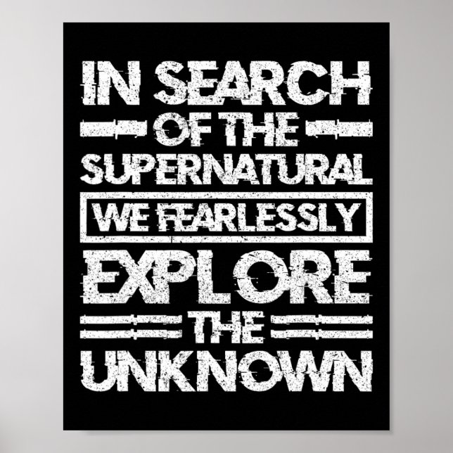 Affiche Chercheur Paranormal À La Recherche Du Surnatu (Devant)
