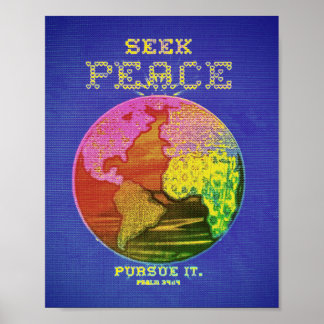Affiche Cherchez la paix sur terre
