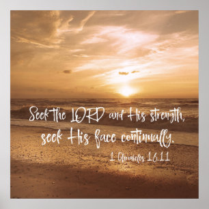 Affiche Cherchez le Seigneur et Sa Force; Son Écriture Vis