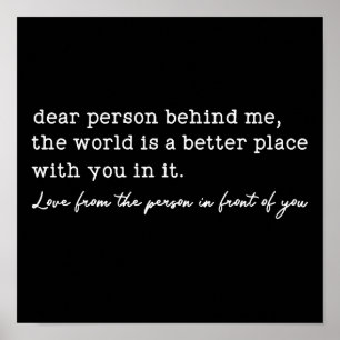 Affiche Chère personne inspirante derrière moi